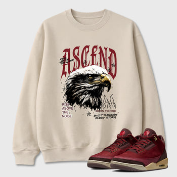 Ascend Beyond Graphic T-Shirt sneaker match tee designed for the Air Jordan 3 Bin 23, featuring coordinated color options for a perfect streetwear match. Natural 1 shirt.