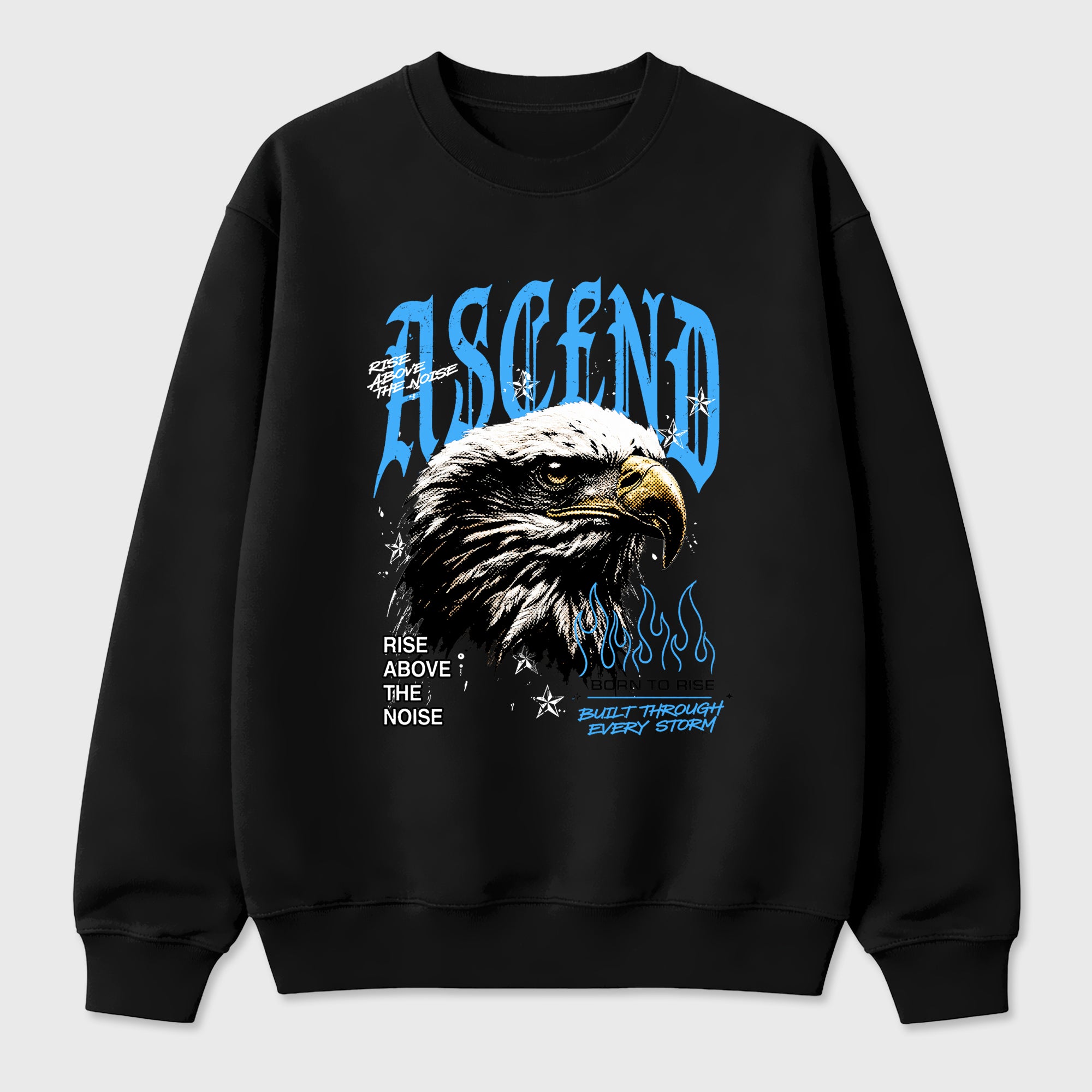 Ascend Beyond Graphic T-Shirt sneaker match tee designed for the Air Jordan 5 Black Carolina, featuring coordinated color options for a perfect streetwear match. Black 2 shirt.