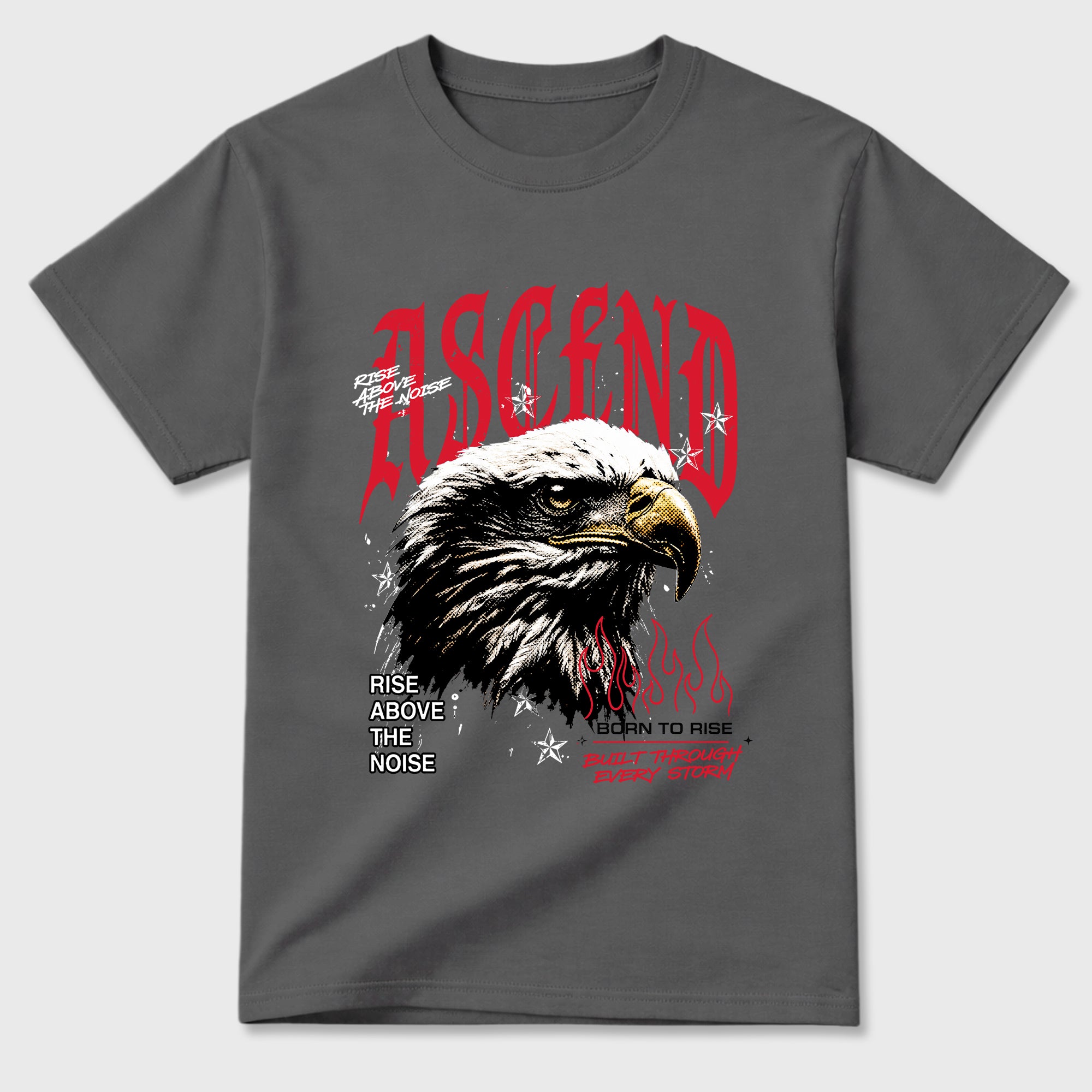Ascend Beyond Graphic T-Shirt featuring original streetwear artwork designed to match the Air Max 95 Reverse Solar Red. Cool Grey 2 Graphic T-Shirt.