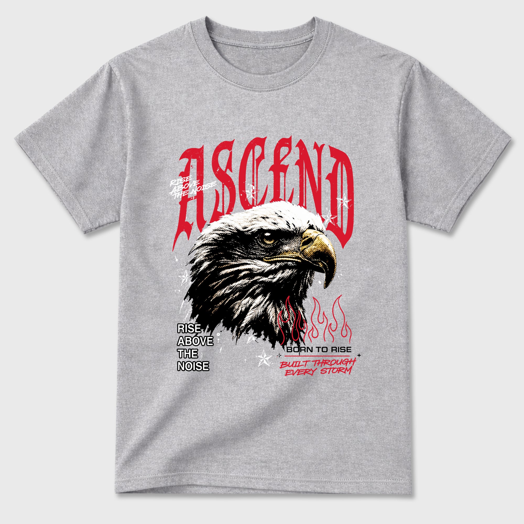 Ascend Beyond Graphic T-Shirt featuring original streetwear artwork designed to match the Air Max 95 Reverse Solar Red. Heather Grey 2 Graphic T-Shirt.