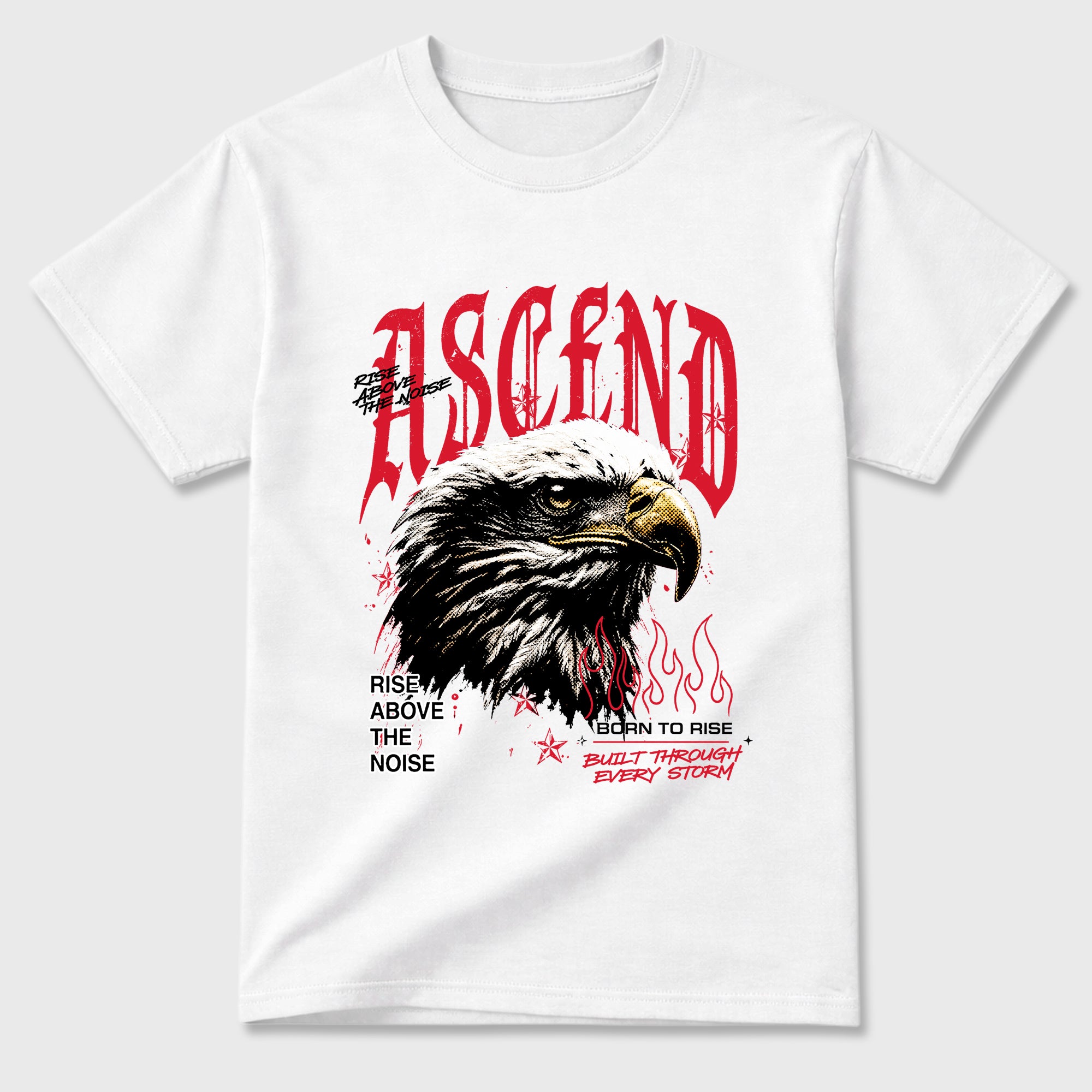Ascend Beyond Graphic T-Shirt featuring original streetwear artwork designed to match the Air Max 95 Reverse Solar Red. White 2 Graphic T-Shirt.