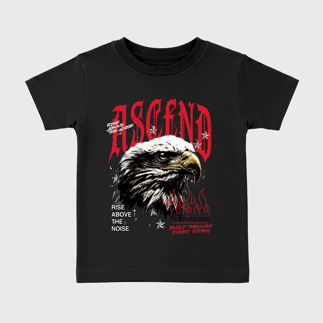 Ascend Beyond Baby & Kids Graphic T-Shirt featuring original artwork designed to match the Air Max 95 Reverse Solar Red. Black 2 Kids Graphic Tee.
