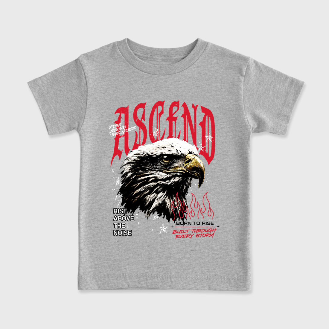 Ascend Beyond Baby & Kids Graphic T-Shirt featuring original artwork designed to match the Air Max 95 Reverse Solar Red. Heather Grey 2 Kids Graphic Tee.