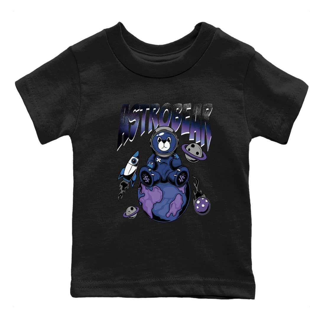 Air Foamposite One Galaxy Shirts To Match Jordans Astrobear Sneaker Shirts Air Foamposite 1 Galaxy SNRT Sneaker Release Tees Baby Youth Toddler Black 2 crew neck shirts