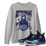 Air Foamposite One Galaxy Shirts To Match Jordans Astrobear Sneaker Shirts Air Foamposite 1 Galaxy SNRT Sneaker Release Tees Unisex Cotton Crew Neck Heather Grey 1 crew neck shirts