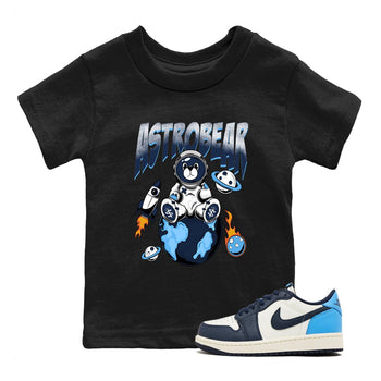 1s Obsidian shirts to match jordans Astrobear shirts to match Jordans AJ1 Retro Low OG Obsidian match shoes to clothes SNRT Sneaker Tees Youth Baby Black 1 tee
