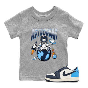 1s Obsidian shirts to match jordans Astrobear shirts to match Jordans AJ1 Retro Low OG Obsidian match shoes to clothes SNRT Sneaker Tees Youth Baby Heather Grey 1 tee
