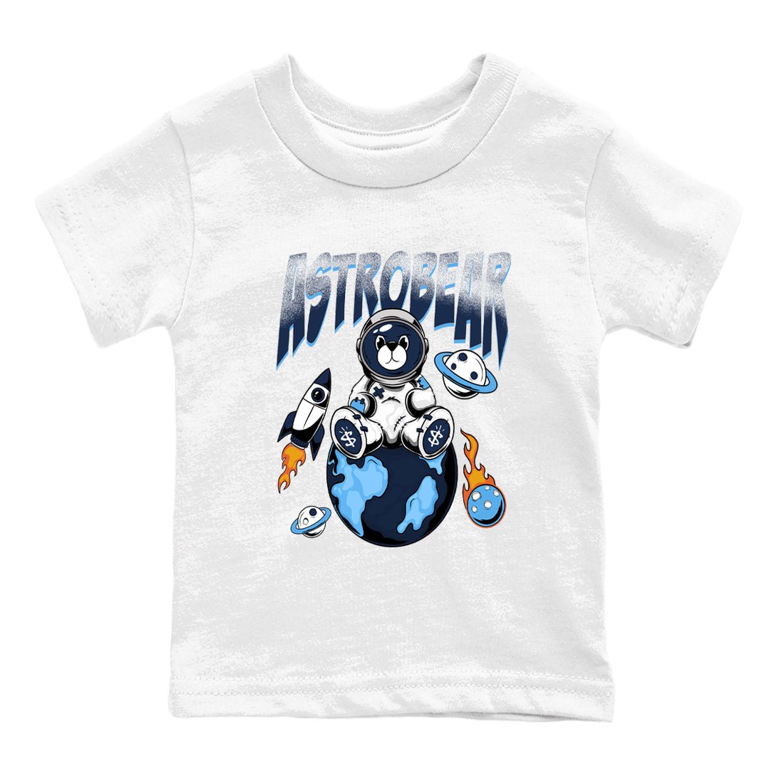 1s Obsidian shirts to match jordans Astrobear shirts to match Jordans AJ1 Retro Low OG Obsidian match shoes to clothes SNRT Sneaker Tees Youth Baby White 2 tee