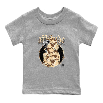 AJ3 Desert Camo shirts to match jordans Attitude sneaker match tees Air Jordan 3 Desert Camo SNRT Sneaker Tees streetwear brand Baby and Youth Heather Grey 2 cotton tee