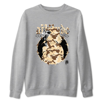AJ3 Desert Camo shirts to match jordans Attitude sneaker match tees Air Jordan 3 Desert Camo SNRT Sneaker Tees streetwear brand Heather Grey 2 unisex cotton tee
