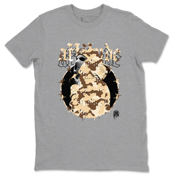 AJ3 Desert Camo shirts to match jordans Attitude sneaker match tees Air Jordan 3 Desert Camo SNRT Sneaker Tees streetwear brand Heather Grey 2 unisex cotton tee