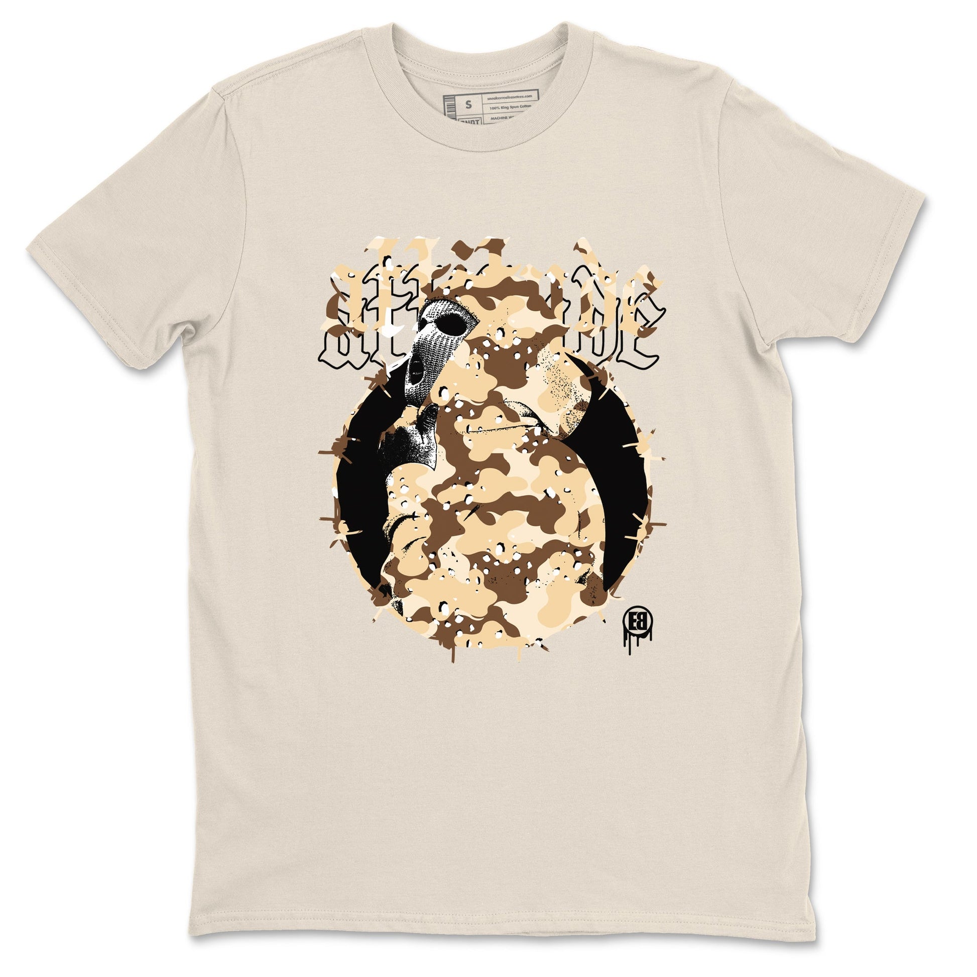 AJ3 Desert Camo shirts to match jordans Attitude sneaker match tees Air Jordan 3 Desert Camo SNRT Sneaker Tees streetwear brand Natural 2 unisex cotton tee