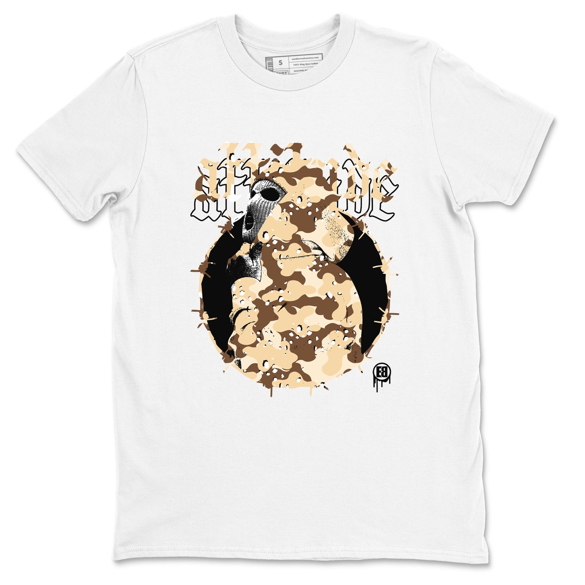 AJ3 Desert Camo shirts to match jordans Attitude sneaker match tees Air Jordan 3 Desert Camo SNRT Sneaker Tees streetwear brand White 2 unisex cotton tee