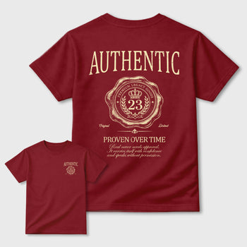 Authentic Graphic T-Shirt sneaker match tee designed for the 3s Burgundy Crush, featuring coordinated color options for a perfect streetwear match. Cardinal shirt.