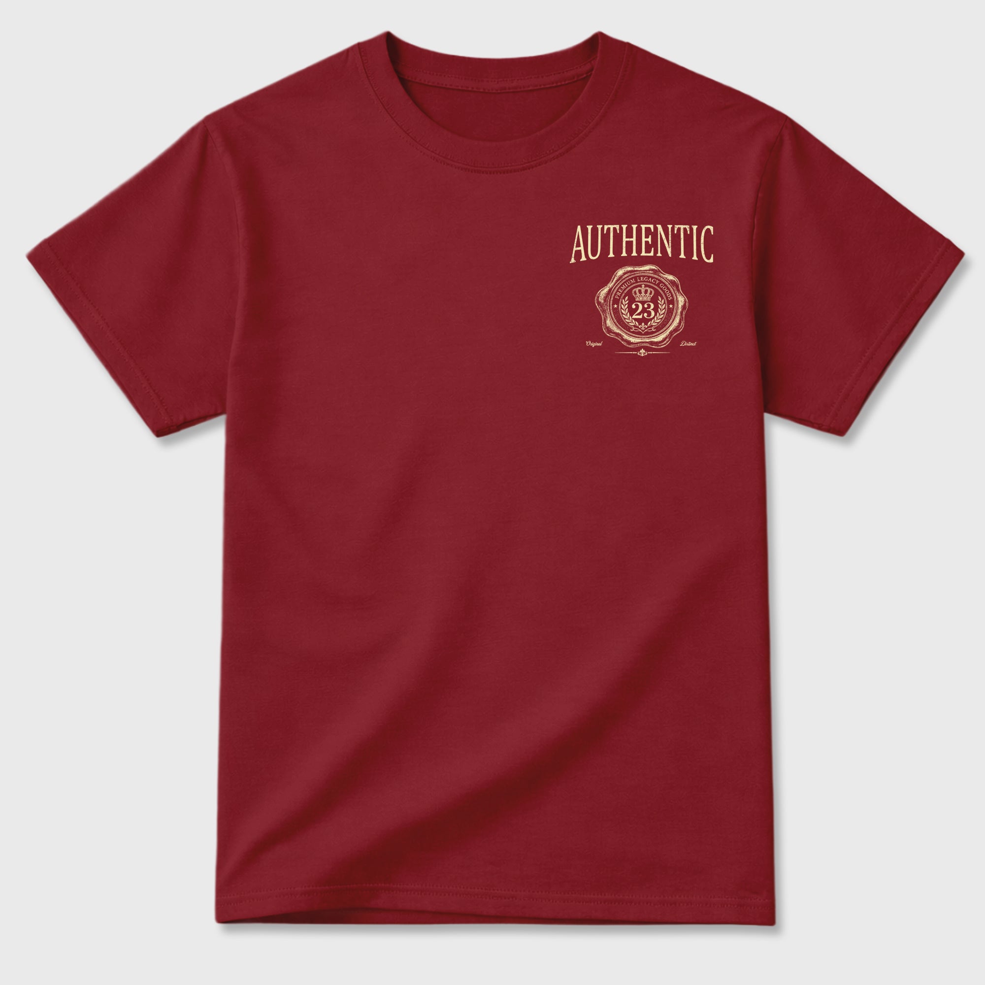 Authentic Graphic T-Shirt sneaker match tee designed for the 3s Burgundy Crush, featuring coordinated color options for a perfect streetwear match. Cardinal shirt.