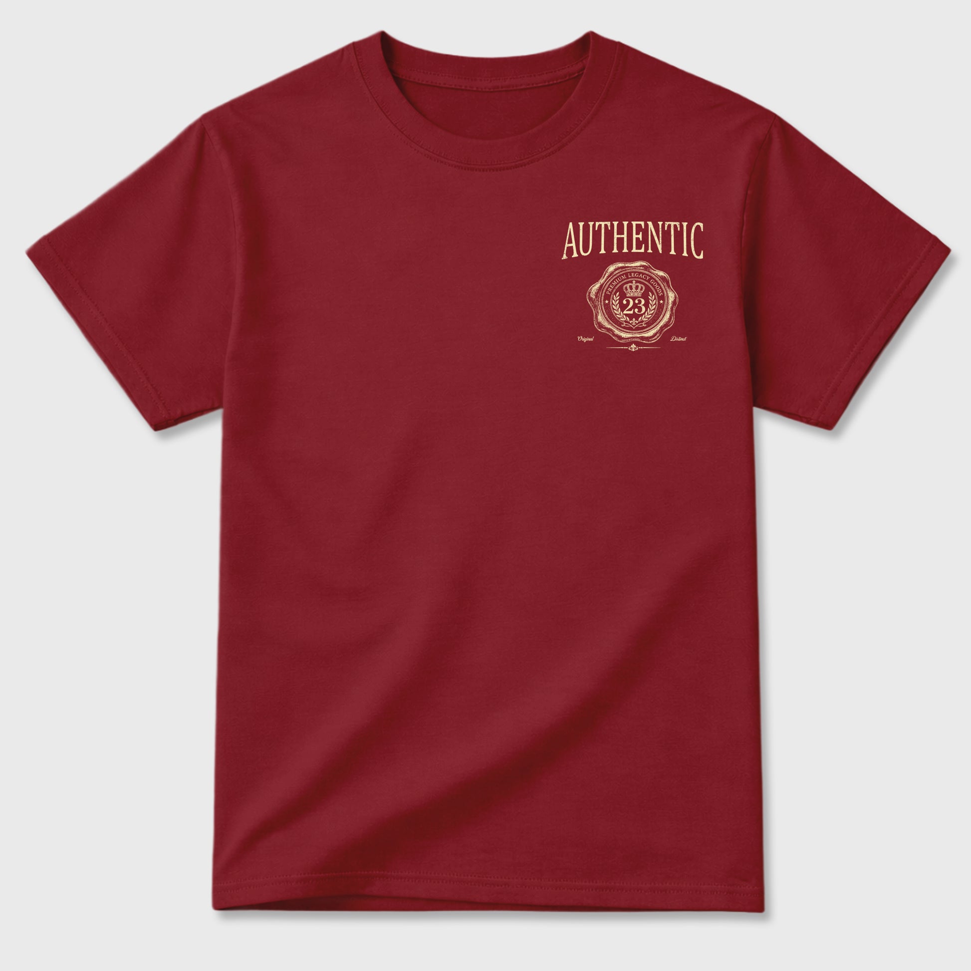 Authentic Graphic T-Shirt sneaker match tee designed for the 3s Burgundy Crush, featuring coordinated color options for a perfect streetwear match. Cardinal shirt.