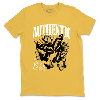 Sneaker match tees – Sneaker Tees To Match Jordan 5 Varsity Maize and Wolf Grey Shoes – Authentic Flame Tee Daisy 2