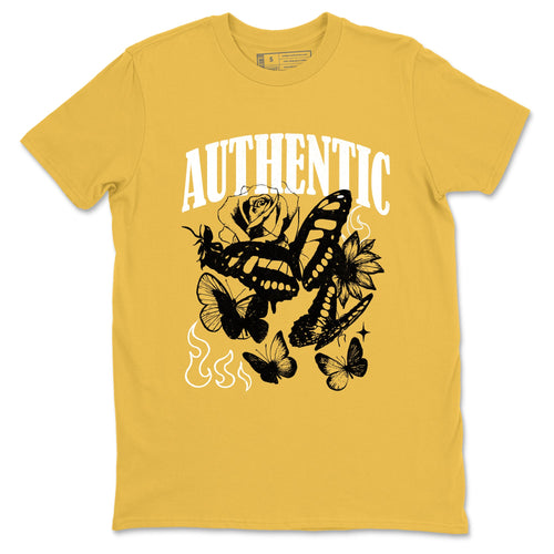 Sneaker match tees – Sneaker Tees To Match Jordan 5 Varsity Maize and Wolf Grey Shoes – Authentic Flame Tee Daisy 2