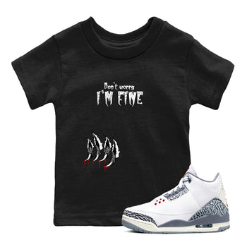 I'm Fine SNRT Sneaker Tees Kids - Air Jordan 3 Cement Grey - SNRT Sneaker T-shirts