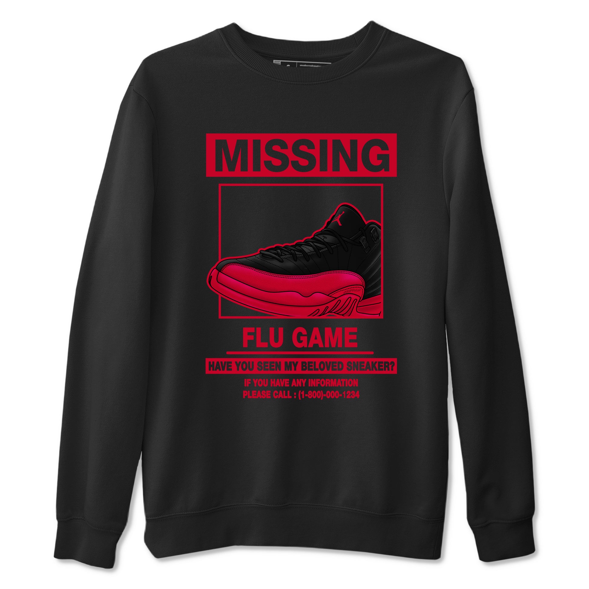 Missing Sneaker SNRT Sneaker Tees - Air Jordan 12 Flu Game - SNRT Sneaker T-shirts