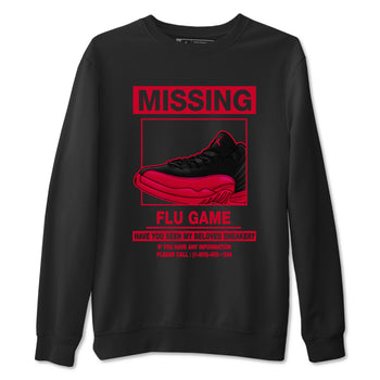 Missing Sneaker SNRT Sneaker Tees - Air Jordan 12 Flu Game - SNRT Sneaker T-shirts