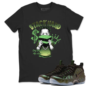 Stack Hard SNRT Sneaker Tees - Air Foamposite One Pine Green - SNRT Sneaker T-shirts