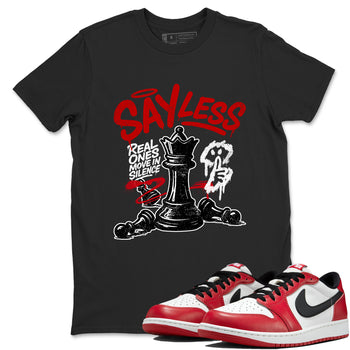 Say Less SNRT Sneaker Tees - Air Jordan 1 Low Chicago - SNRT Sneaker T-shirts
