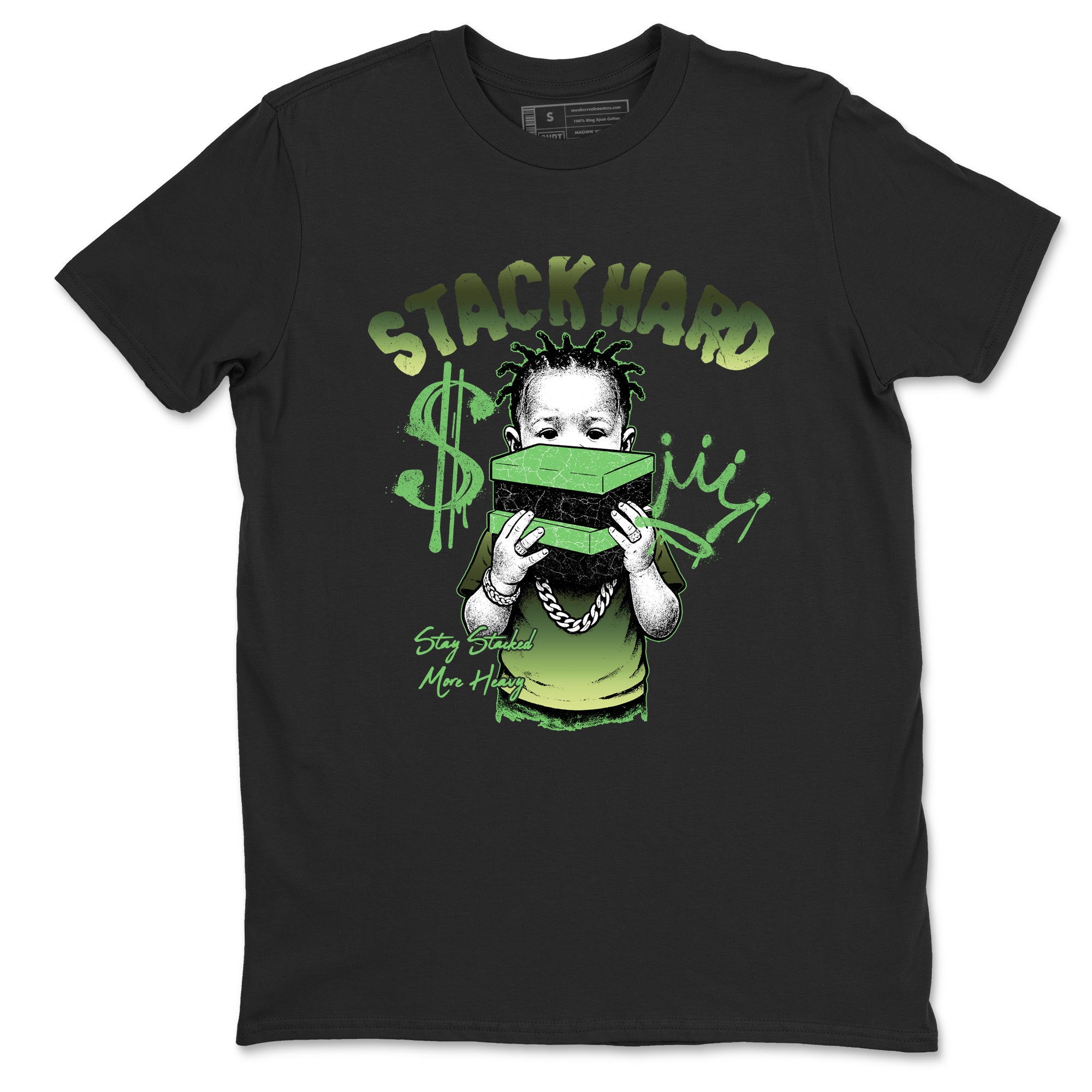 Stack Hard SNRT Sneaker Tees - Air Foamposite One Pine Green - SNRT Sneaker T-shirts