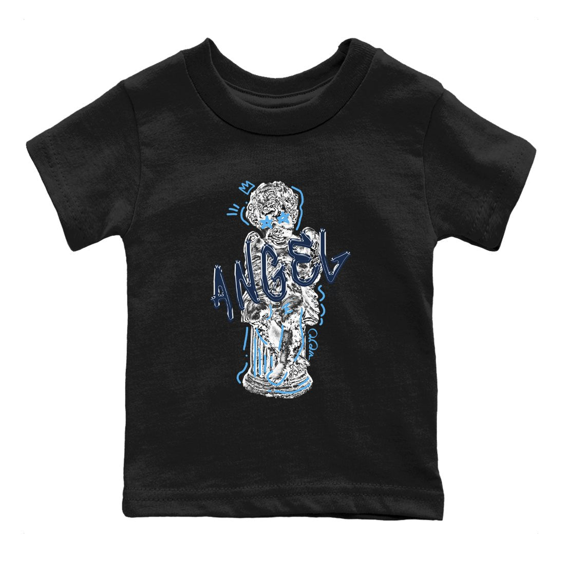 1s Obsidian shirts to match jordans Baby Angel sneaker match tees Air Jordan 1 Low OG Obsidian match shoes to clothes SNRT Sneaker Tees Youth Baby Black 2 tee