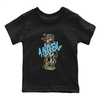 Sneaker Threads – Sneaker Tees To Match Air Jordan 11 Gamma – Baby Angel Youth Graphic Tee Black 2. Perfect for Jordan releases 2025 colorways.