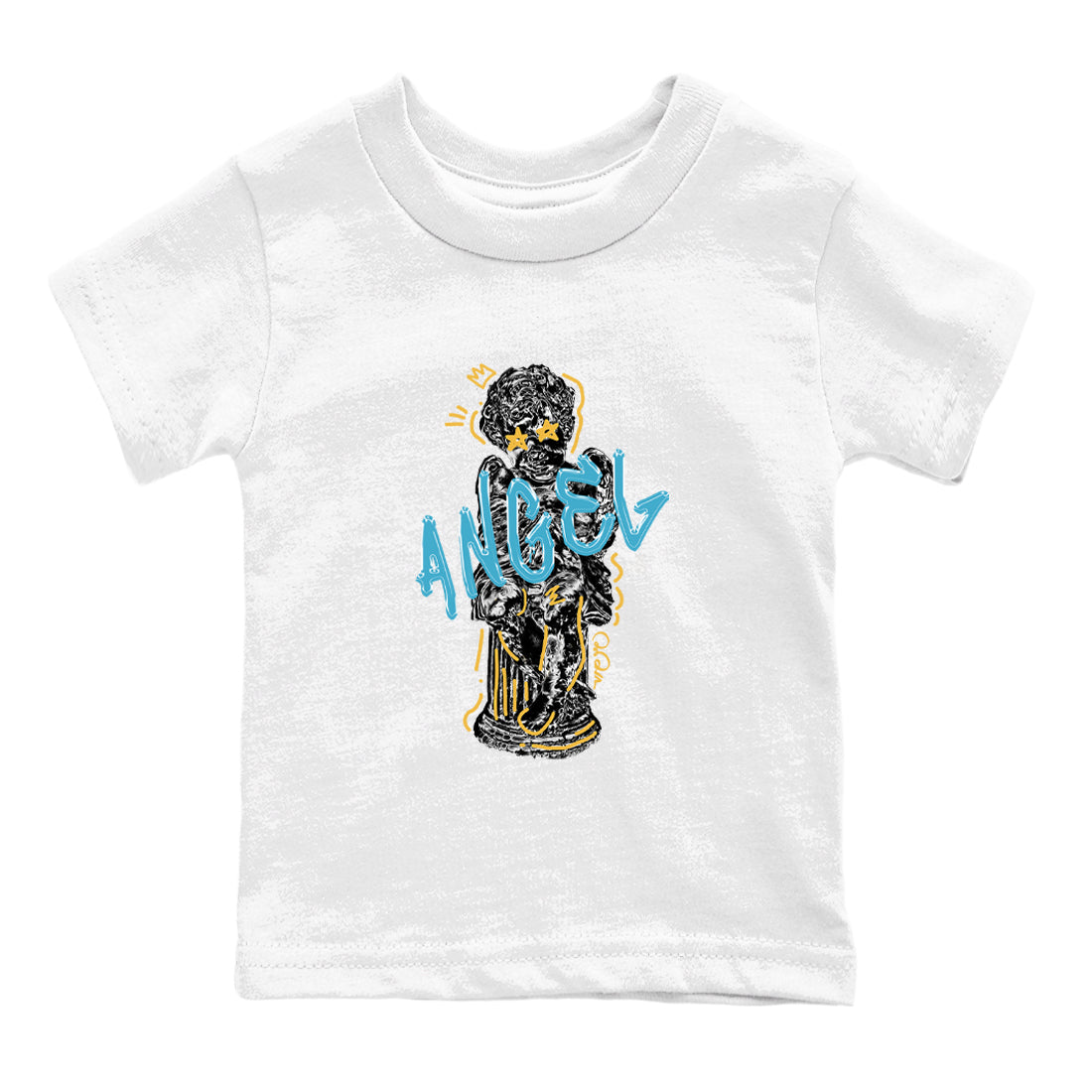 Sneaker Threads – Sneaker Tees To Match Air Jordan 11 Gamma – Baby Angel Youth Graphic Tee White 2. Perfect for Jordan releases 2025 colorways.