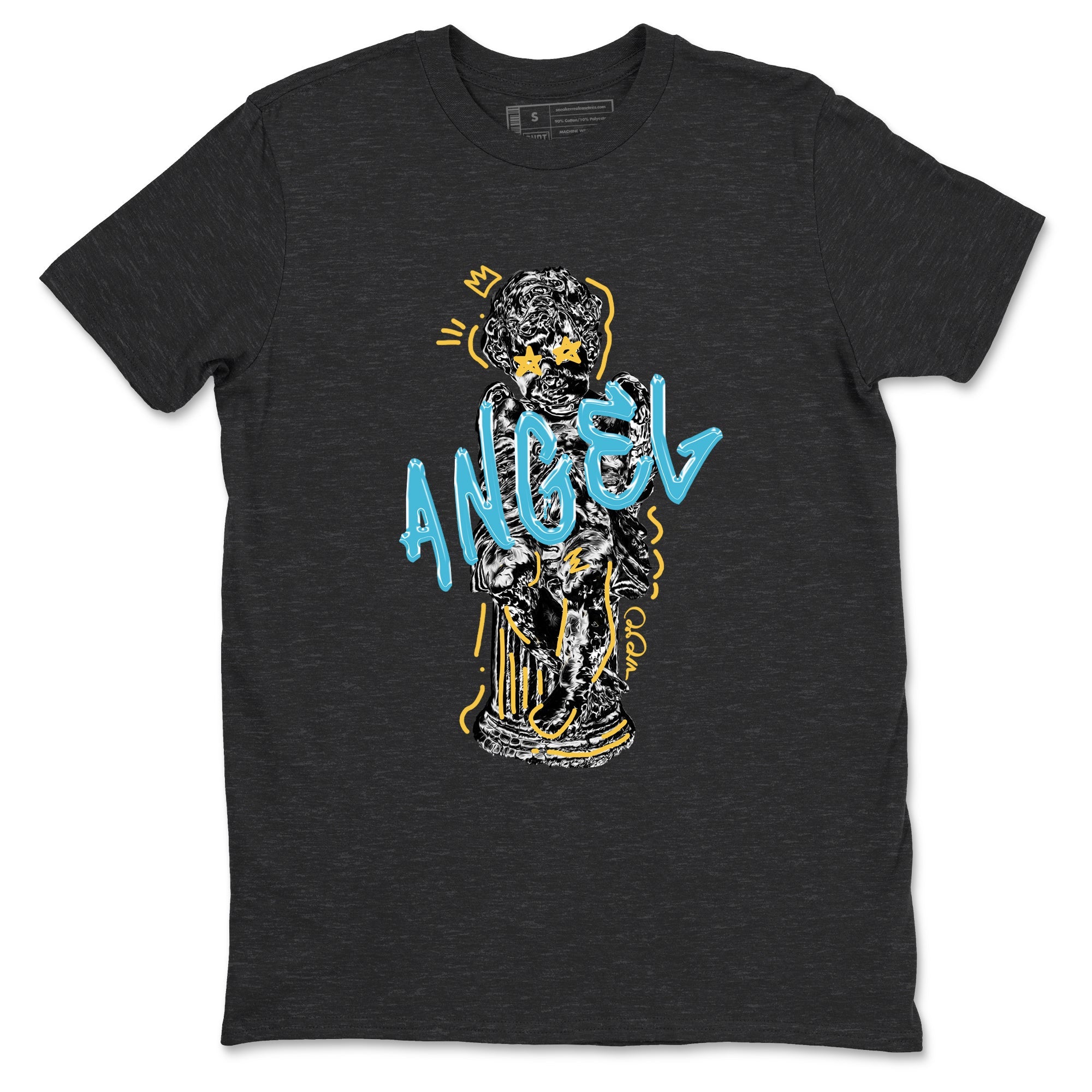 Sneaker Threads – Sneaker Tees To Match Air Jordan 11 Gamma – Baby Angel Graphic Tee Charcoal Heather 2. Perfect for Jordan releases 2025 colorways.