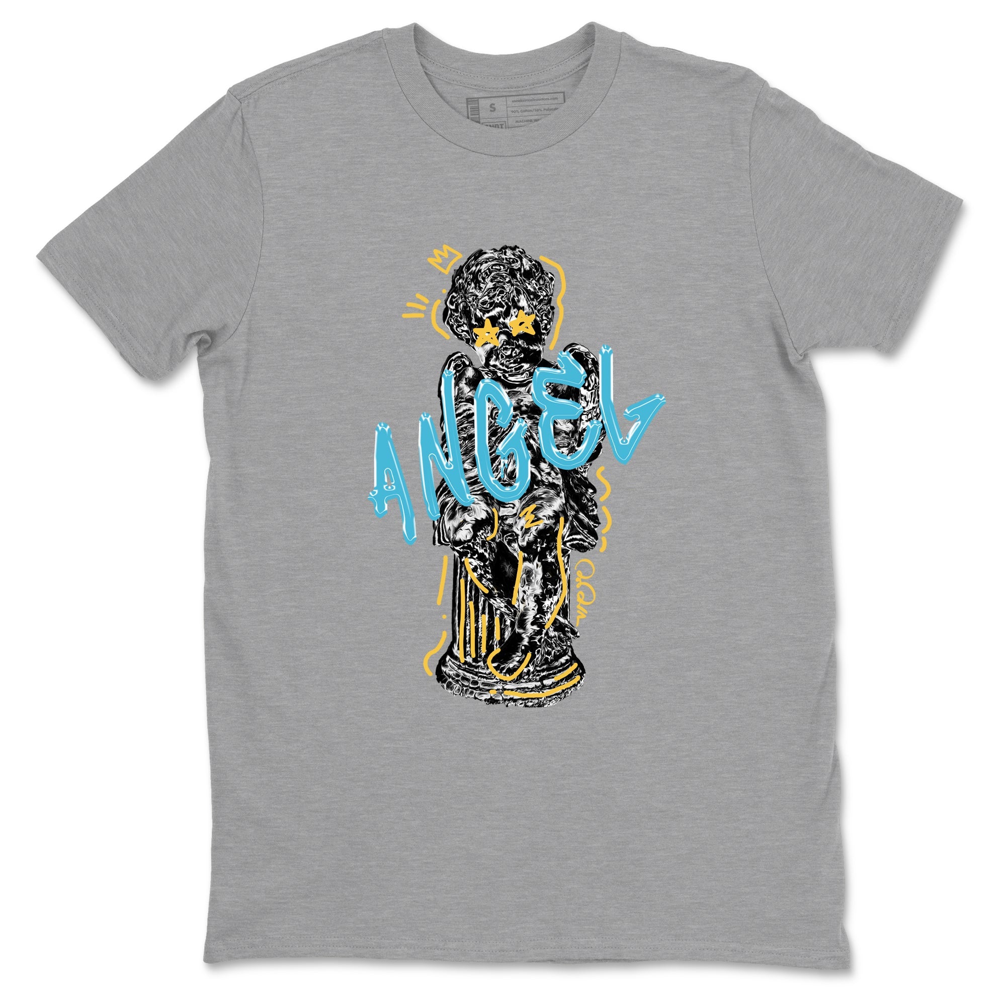 Sneaker Threads – Sneaker Tees To Match Air Jordan 11 Gamma – Baby Angel Graphic Tee Heather Grey 2. Perfect for Jordan releases 2025 colorways.