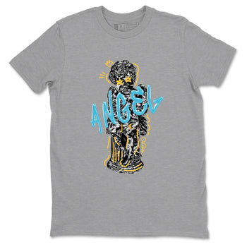 Sneaker Threads – Sneaker Tees To Match Air Jordan 11 Gamma – Baby Angel Graphic Tee Heather Grey 2. Perfect for Jordan releases 2025 colorways.