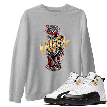 Sneaker Threads – Sneaker Tees To Match Air Jordan 12 Taxi – Baby Angel Graphic Tee Heather Grey 1. Perfect for Jordan releases 2025 colorways.