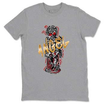 Sneaker Threads – Sneaker Tees To Match Air Jordan 12 Taxi – Baby Angel Graphic Tee Heather Grey 2. Perfect for Jordan releases 2025 colorways.