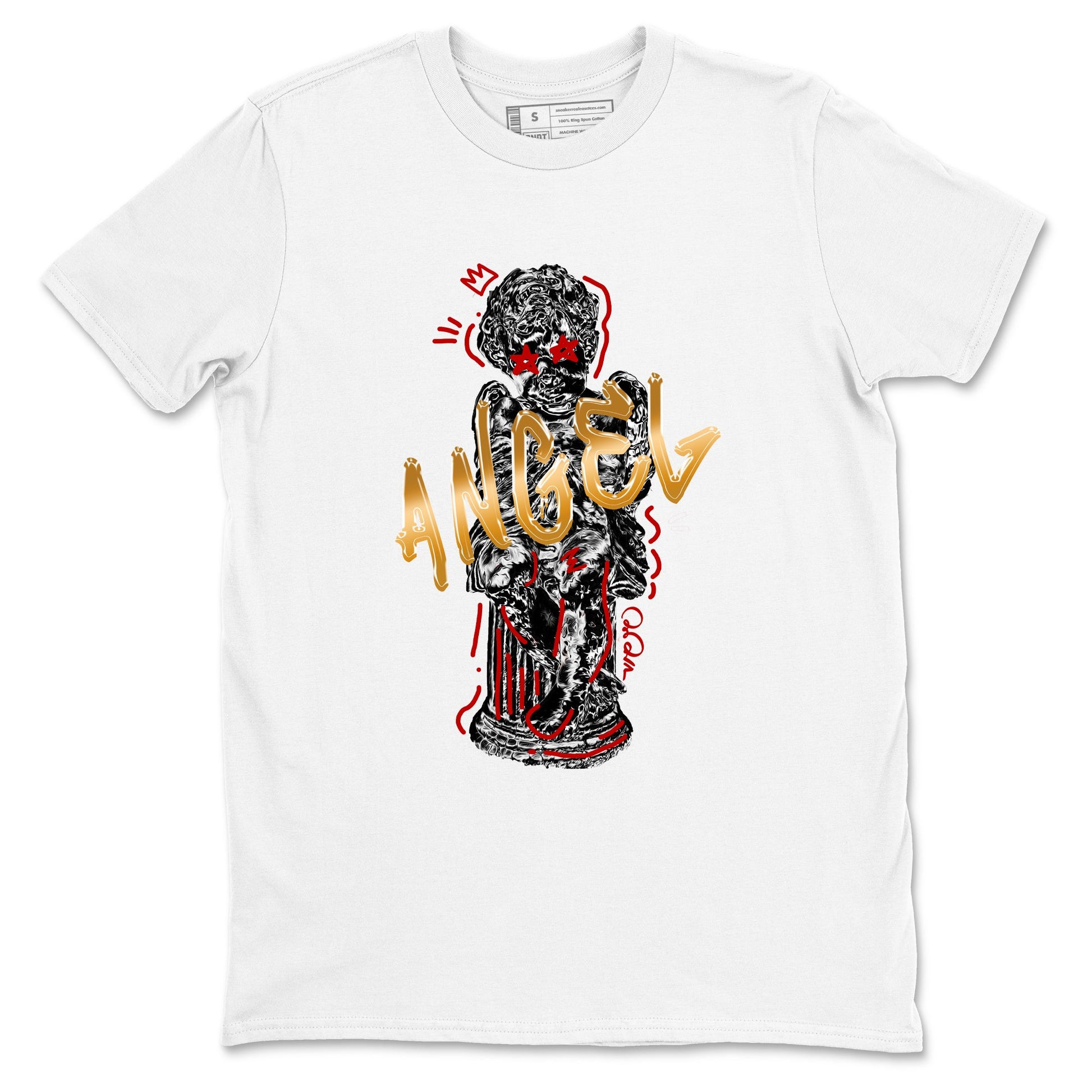 Sneaker Threads – Sneaker Tees To Match Air Jordan 12 Taxi – Baby Angel Graphic Tee White 2. Perfect for Jordan releases 2025 colorways.