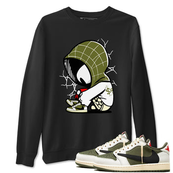 1s Travis Scott Medium Olive shirts to match jordans Baby Spider sneaker match tees Air Jordan 1 Travis Scott Medium Olive SNRT Sneaker Tees streetwear brand Black 1 unisex cotton tee