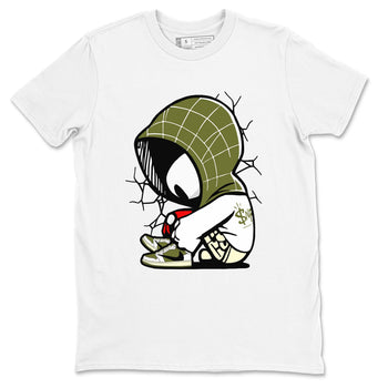 1s Travis Scott Medium Olive shirts to match jordans Baby Spider sneaker match tees Air Jordan 1 Travis Scott Medium Olive SNRT Sneaker Tees streetwear brand White 2 unisex cotton tee