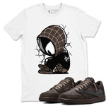 1s Travis Scott Velvet Brown shirts to match jordans Baby Spider best t shirts to wear with jordans Travis Scott x Air Jordan 1 Low OG Velvet Brown match shoes to clothes SNRT Sneaker Tees unisex cotton White 1 shirts