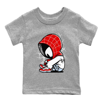 11s Cherry shirts to match jordans Baby Spider sneaker match tees Air Jordan 11 Retro Cherry match shoes to clothes SNRT Sneaker Tees Youth Baby Heather Grey 2 tee