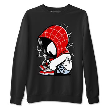 11s Cherry shirts to match jordans Baby Spider sneaker match tees Air Jordan 11 Retro Cherry match shoes to clothes SNRT Sneaker Tees unisex cotton Black 2 shirts