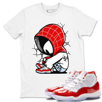 11s Cherry shirts to match jordans Baby Spider sneaker match tees Air Jordan 11 Retro Cherry match shoes to clothes SNRT Sneaker Tees unisex cotton White 1 shirts