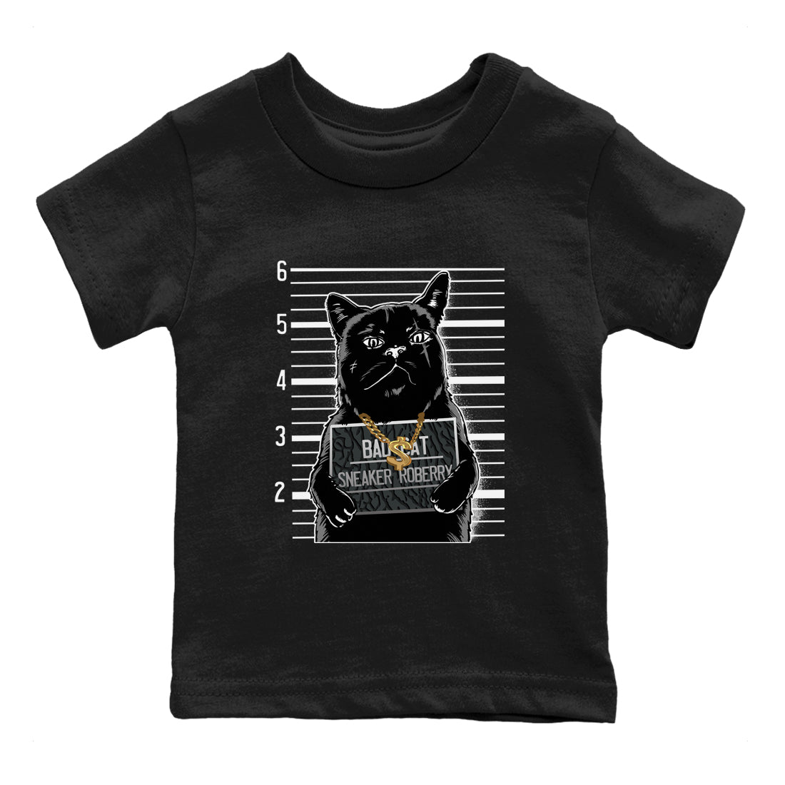 Air Jordan 3 Black Cat shirts to match jordans Bad Cat sneaker match tees Jordan 3 Retro Black Cat best t shirts to wear with jordans SNRT Sneaker Tees Youth Baby Black 2 tee