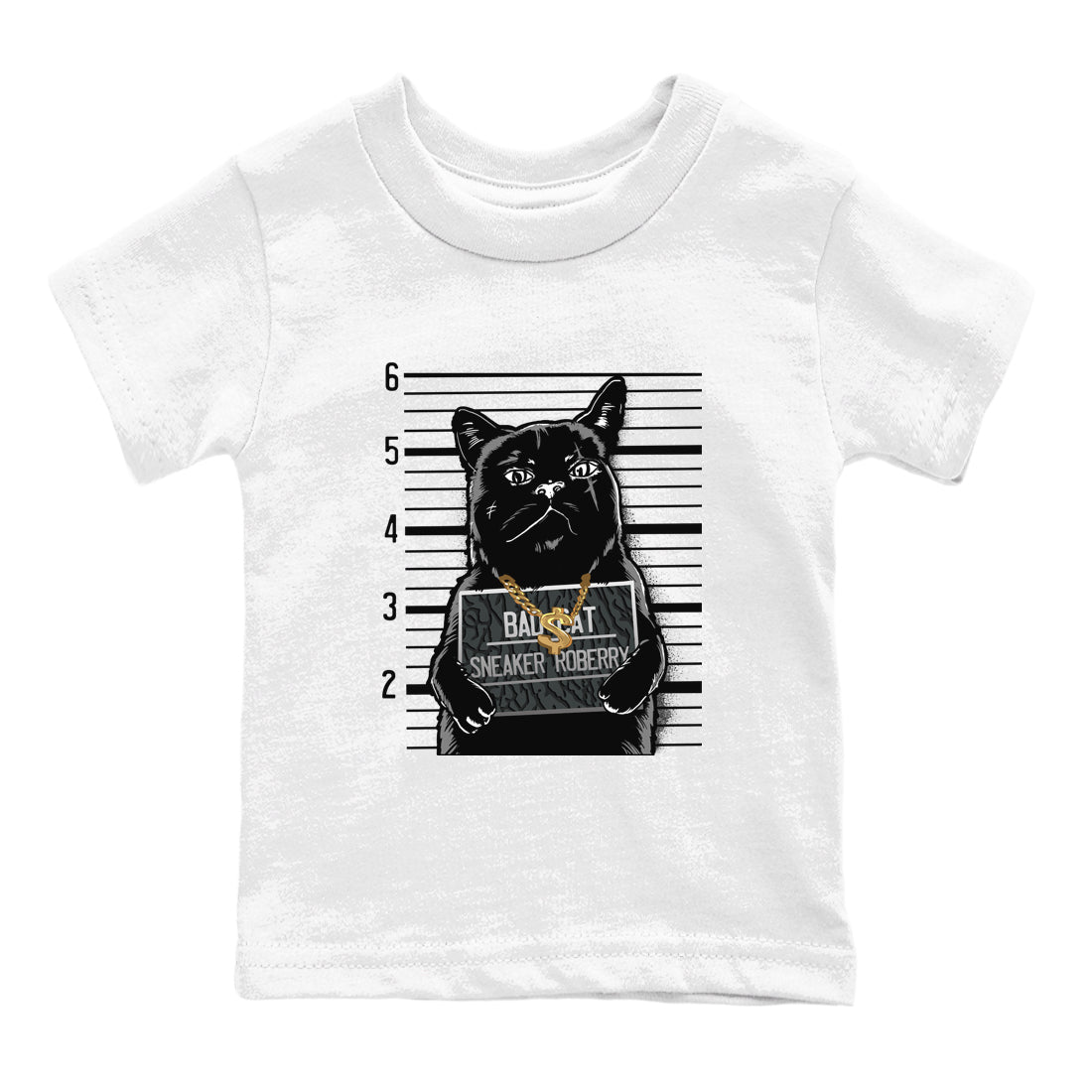 Air Jordan 3 Black Cat shirts to match jordans Bad Cat sneaker match tees Jordan 3 Retro Black Cat best t shirts to wear with jordans SNRT Sneaker Tees Youth Baby White 2 tee