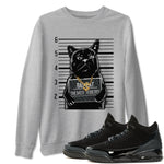 Air Jordan 3 Black Cat shirts to match jordans Bad Cat sneaker match tees Jordan 3 Retro Black Cat best t shirts to wear with jordans SNRT Sneaker Tees unisex cotton Heather Grey 1 shirts