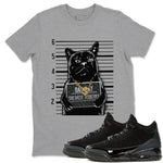 Air Jordan 3 Black Cat shirts to match jordans Bad Cat sneaker match tees Jordan 3 Retro Black Cat best t shirts to wear with jordans SNRT Sneaker Tees unisex cotton Heather Grey 1 shirts