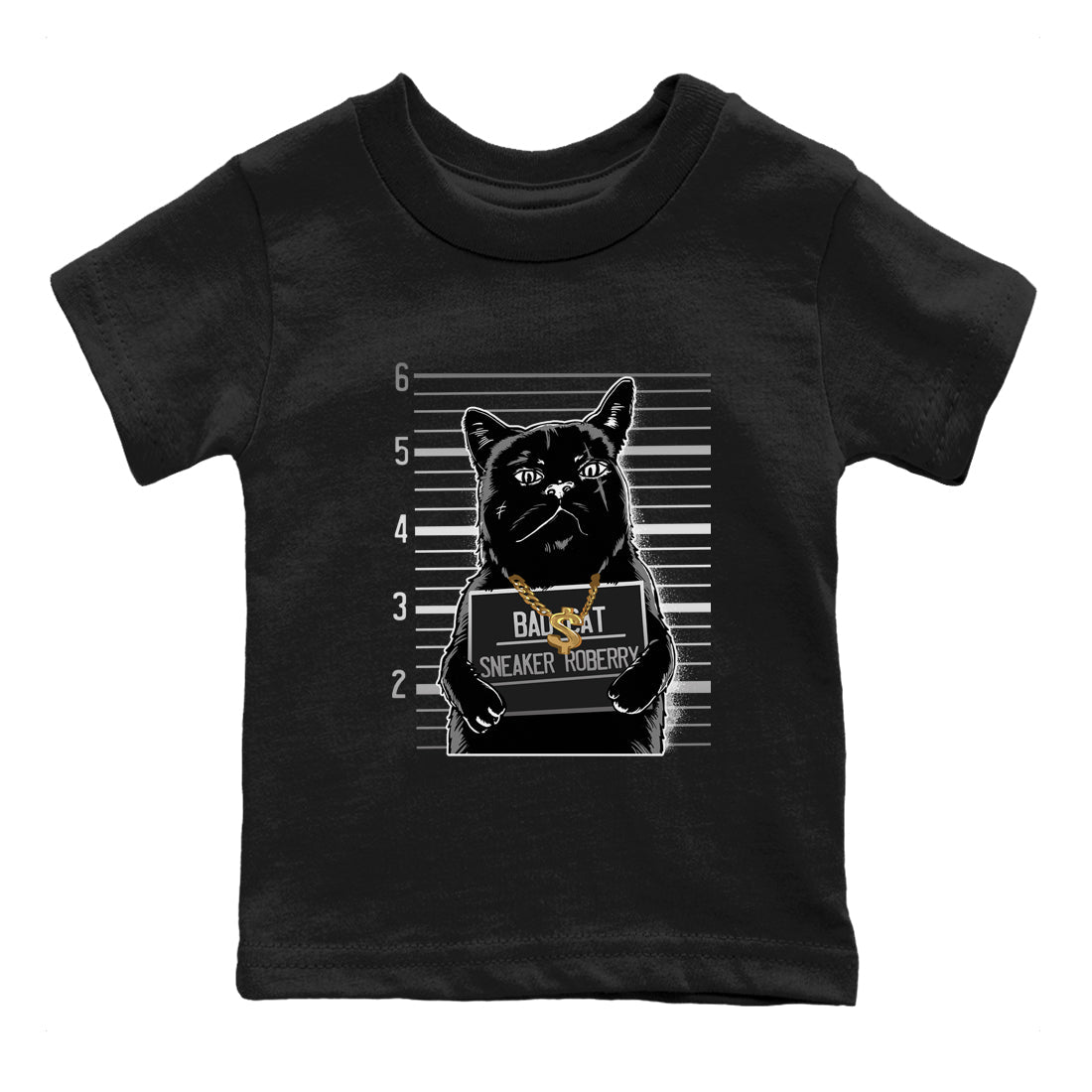 4s Black Cat shirts to match jordans Bad Cat sneaker match tees Air Jordan 4 Black Cat match shoes to clothes SNRT Sneaker Tees Youth Baby Black 2 tee