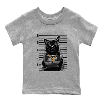 4s Black Cat shirts to match jordans Bad Cat sneaker match tees Air Jordan 4 Black Cat match shoes to clothes SNRT Sneaker Tees Youth Baby Heather Grey 2 tee