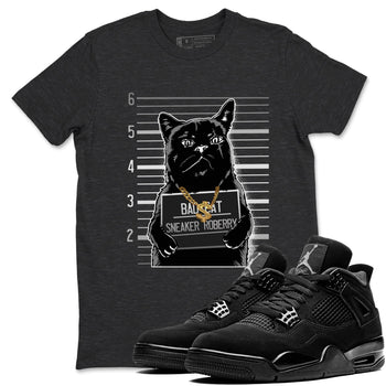 4s Black Cat shirts to match jordans Bad Cat sneaker match tees Air Jordan 4 Black Cat match shoes to clothes SNRT Sneaker Tees unisex cotton Charcoal Heather 1 shirts